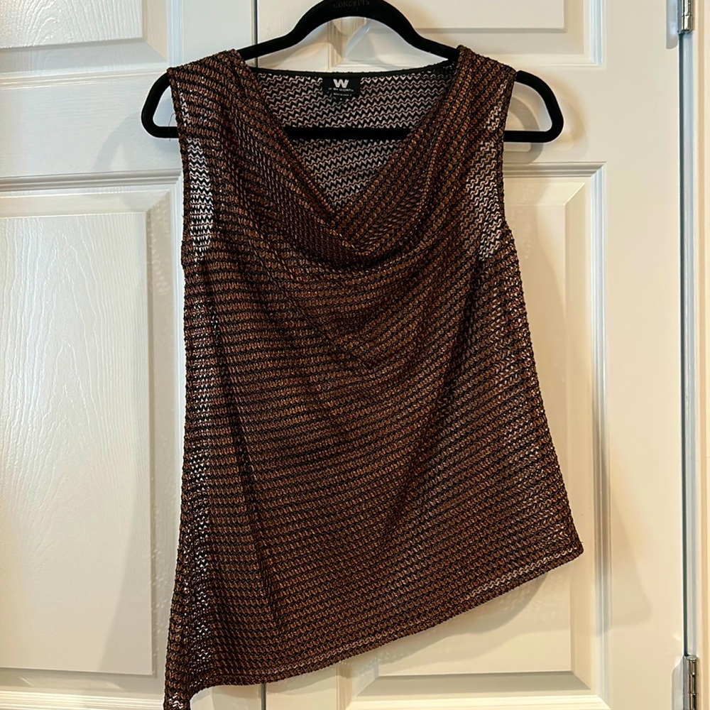 Copper with a slight sheen cowl neck top. New,  has not been worn but no tags.